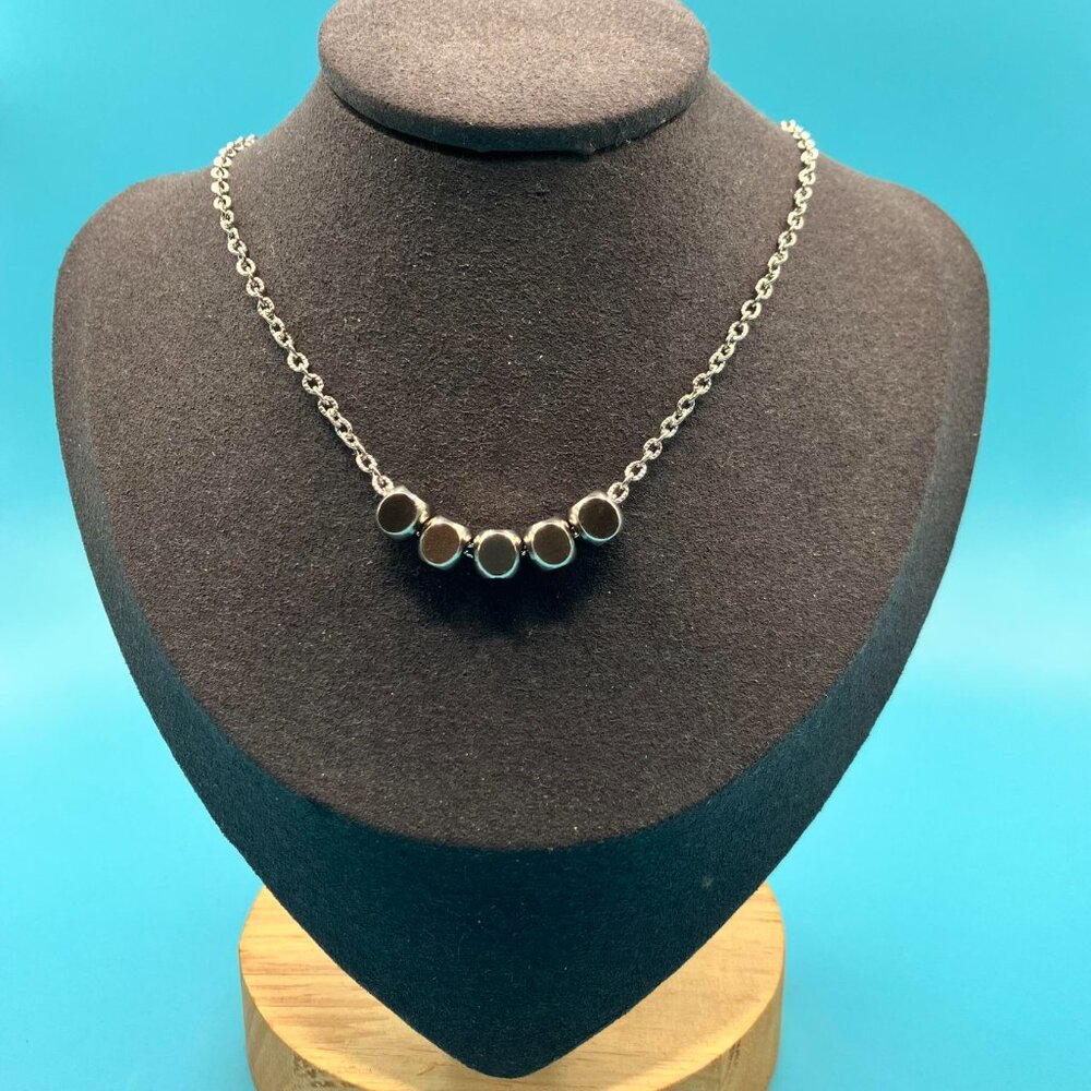 Stainless Steel Cube Necklace Waterproof Brand New 18 or 20 inches long